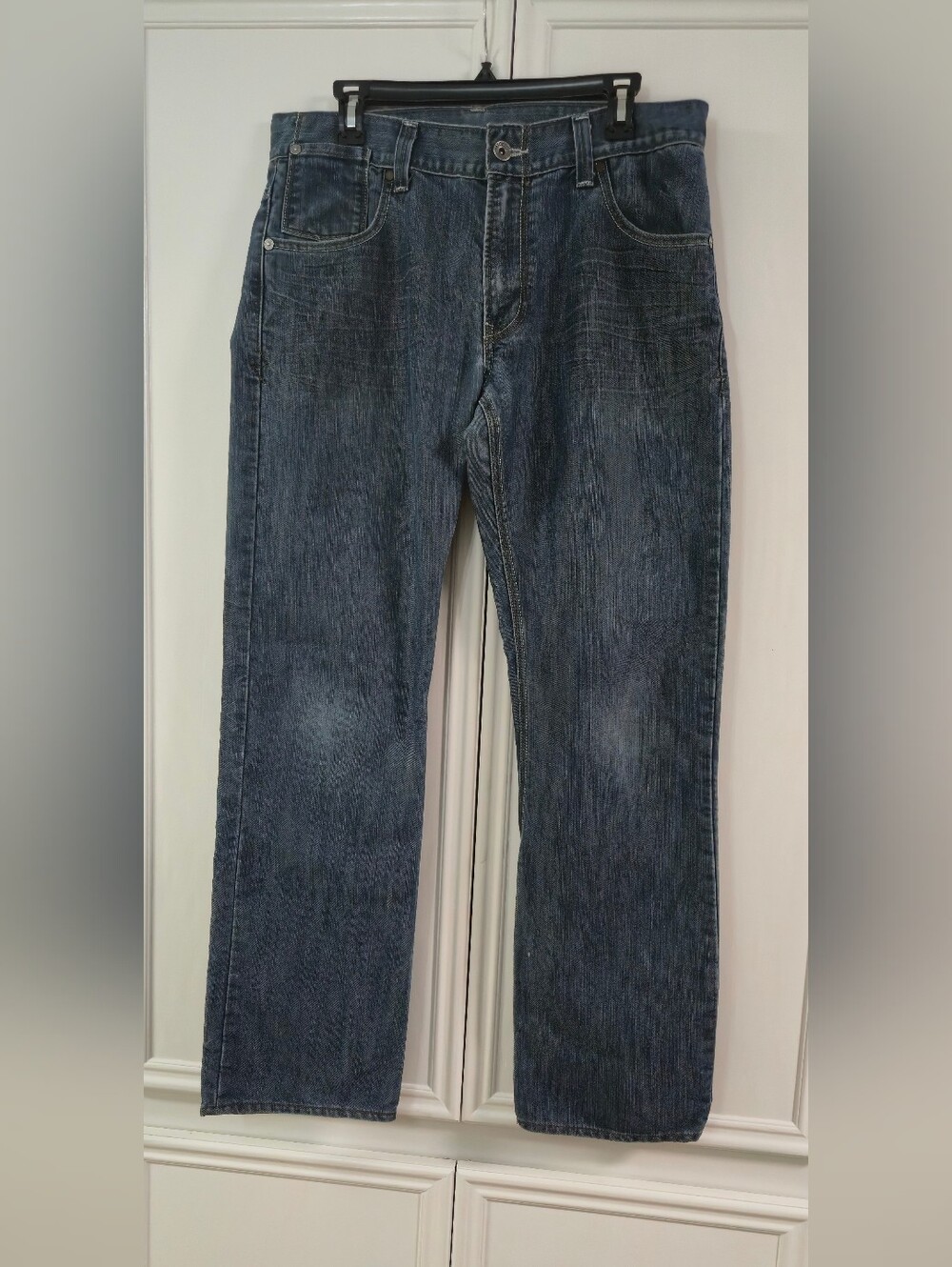 Levi’s 514 Jeans Mens 34x32 Straight Fit Blue Denim Medium Dark Wash
